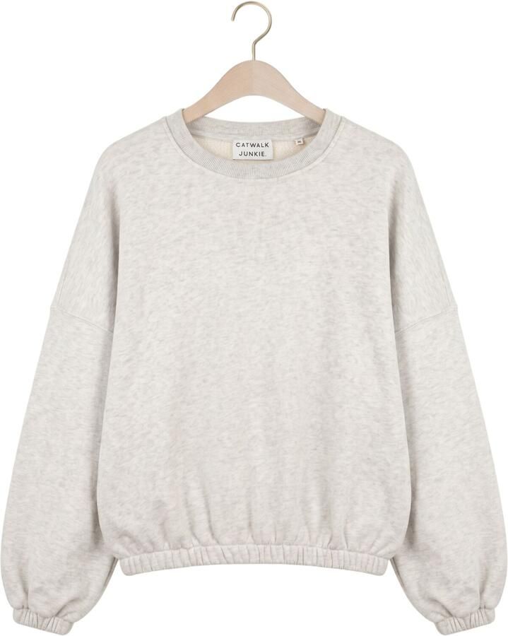 CATWALK JUNKIE Dames Truien & Vesten Oversized Graphic Sweater Lichtgrijs - Foto 2