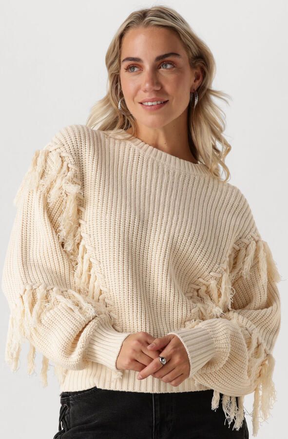 CATWALK JUNKIE Dames Truien & Vesten Relaxed Fringed Knit Ecru - Foto 4