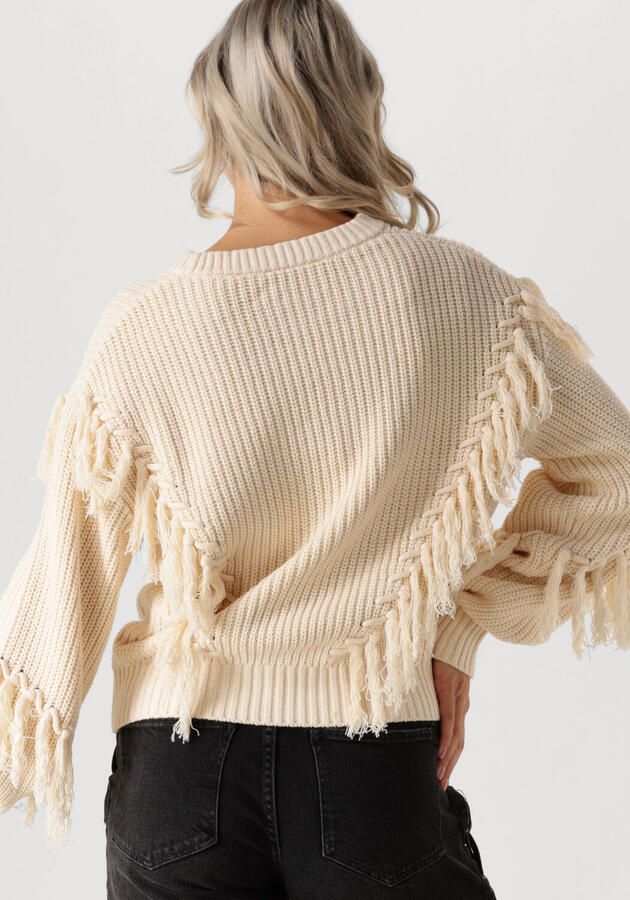 CATWALK JUNKIE Dames Truien & Vesten Relaxed Fringed Knit Ecru