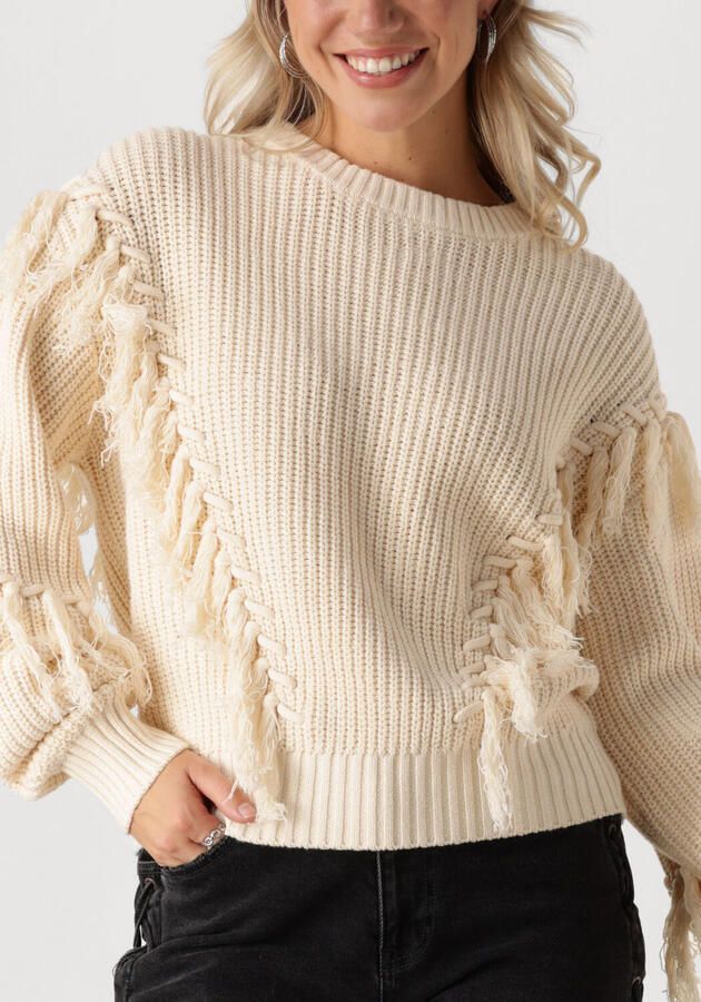 CATWALK JUNKIE Dames Truien & Vesten Relaxed Fringed Knit Ecru - Foto 2