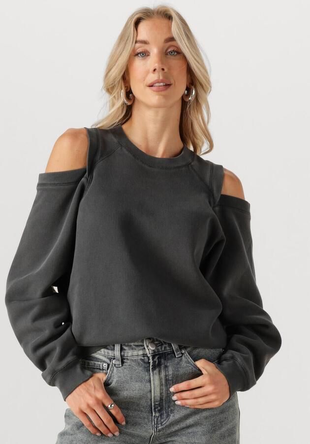 CATWALK JUNKIE Dames Truien & Vesten Relaxed Open Shoulder Sweater Antraciet - Foto 4