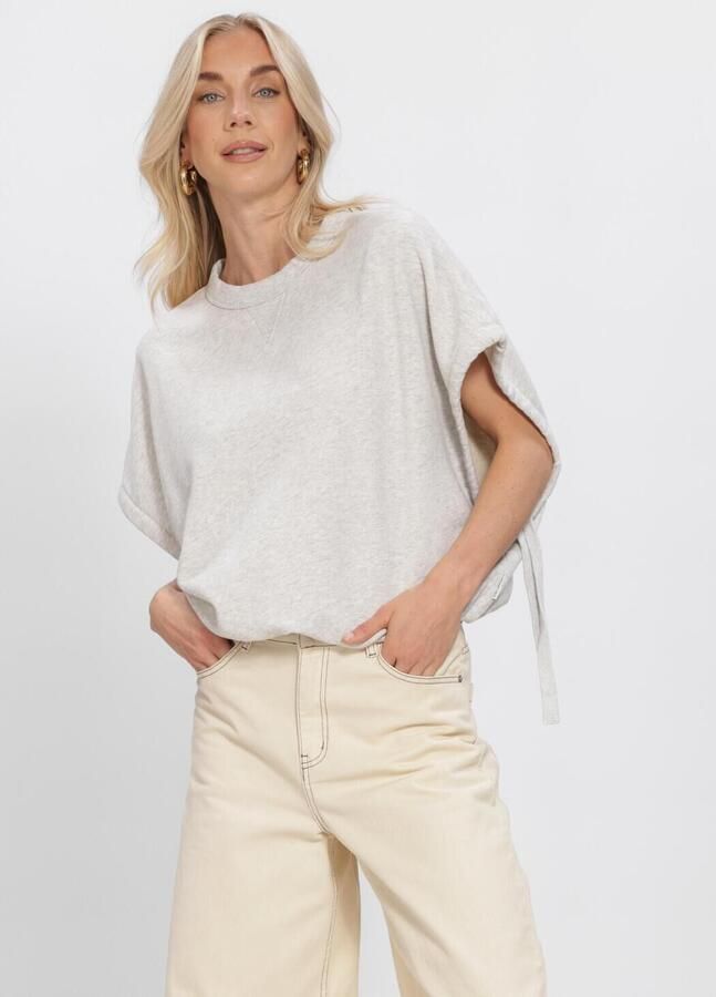 CATWALK JUNKIE Dames Truien & Vesten Short Sleeve Strap Sweater Lichtgrijs