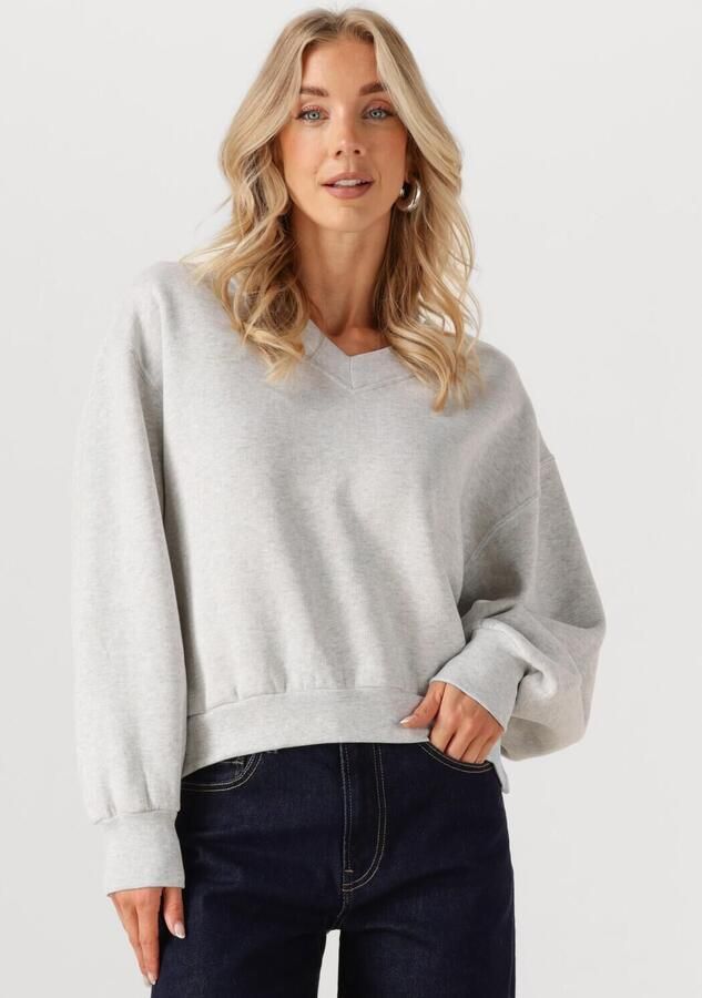 CATWALK JUNKIE Dames Truien & Vesten Sweater With Vneck Lichtgrijs - Foto 4