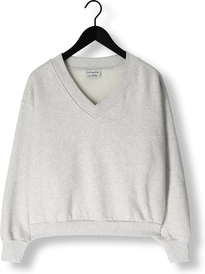 CATWALK JUNKIE Dames Truien & Vesten Sweater With Vneck Lichtgrijs