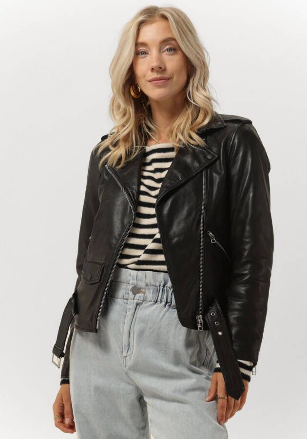 Catwalk Junkie Biker Babe Leren Jas Zwart Black Dames