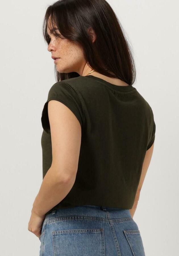 CC HEART Dames Tops & T-shirts Basic T-shirt Donkergroen