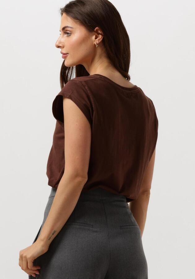 CC HEART Dames Tops & T-shirts Basic V-neck T-shirt Bruin