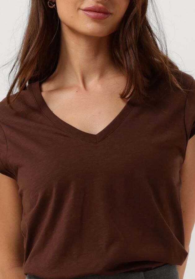 CC HEART Dames Tops & T-shirts Basic V-neck T-shirt Bruin - Foto 2