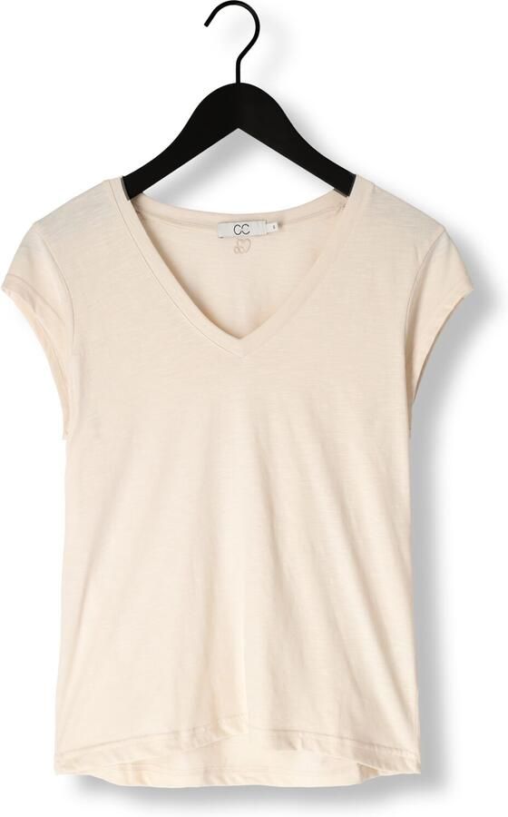 CC HEART Dames Tops & T-shirts Basic V-neck T-shirt Gebroken Wit - Foto 2