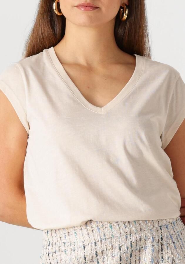 CC HEART Dames Tops & T-shirts Basic V-neck T-shirt Gebroken Wit