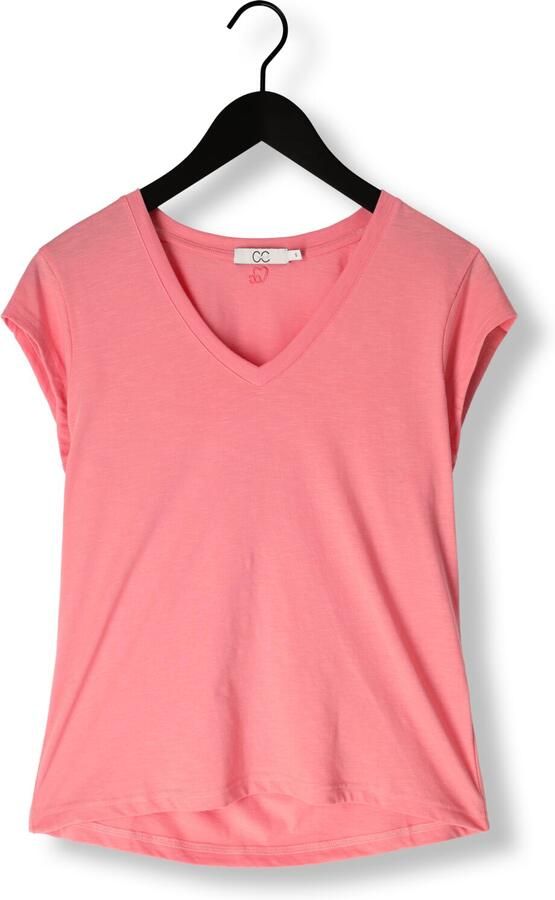 CC HEART Dames Tops & T-shirts Basic V-neck T-shirt Roze - Foto 2