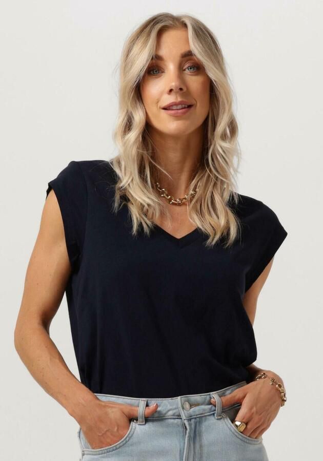CC HEART Dames Tops & T-shirts Basic V-neck Tshirt Donkerblauw - Foto 4