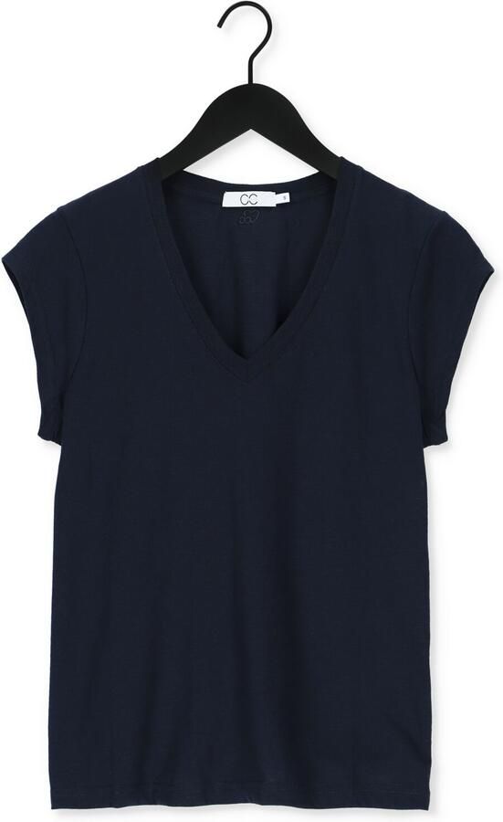CC HEART Dames Tops & T-shirts Basic V-neck Tshirt Donkerblauw - Foto 3