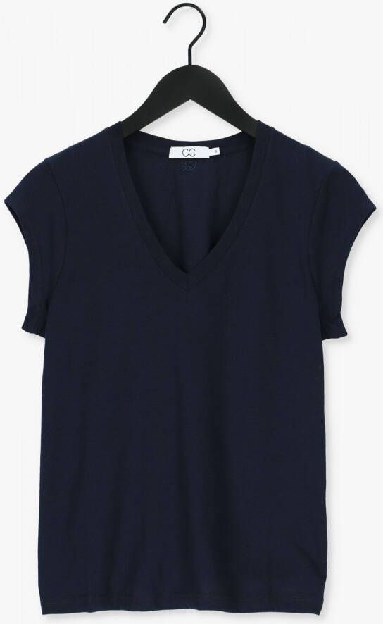 CC HEART Dames Tops & T-shirts Basic V-neck Tshirt Donkerblauw