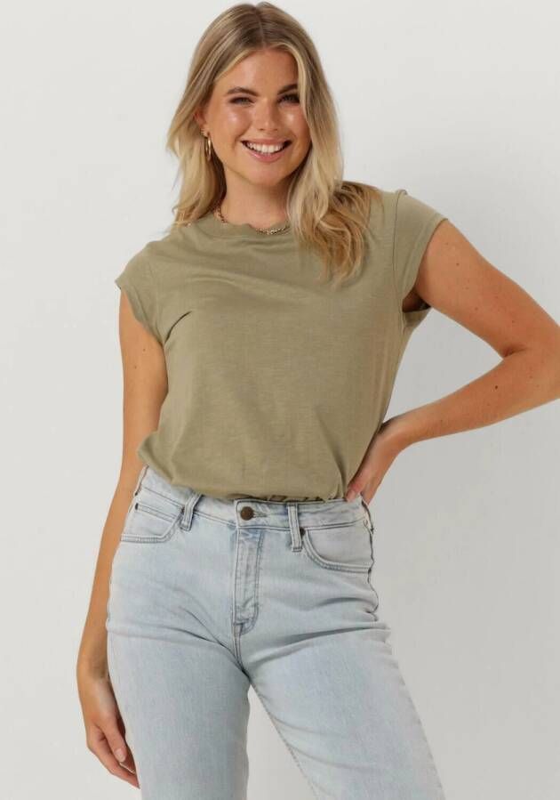 CC HEART Dames Tops & T-shirts Basic T-shirt (b0017) Olijf