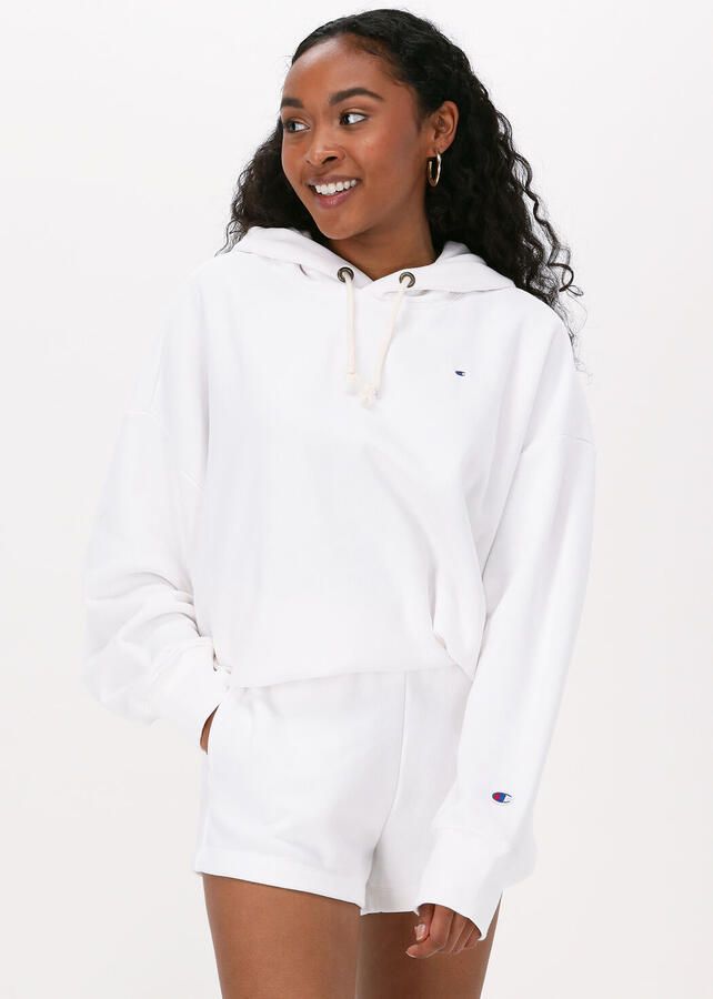 CHAMPION Dames Truien & Vesten Hooded Sweatshirt Dms Plain Wit - Foto 4