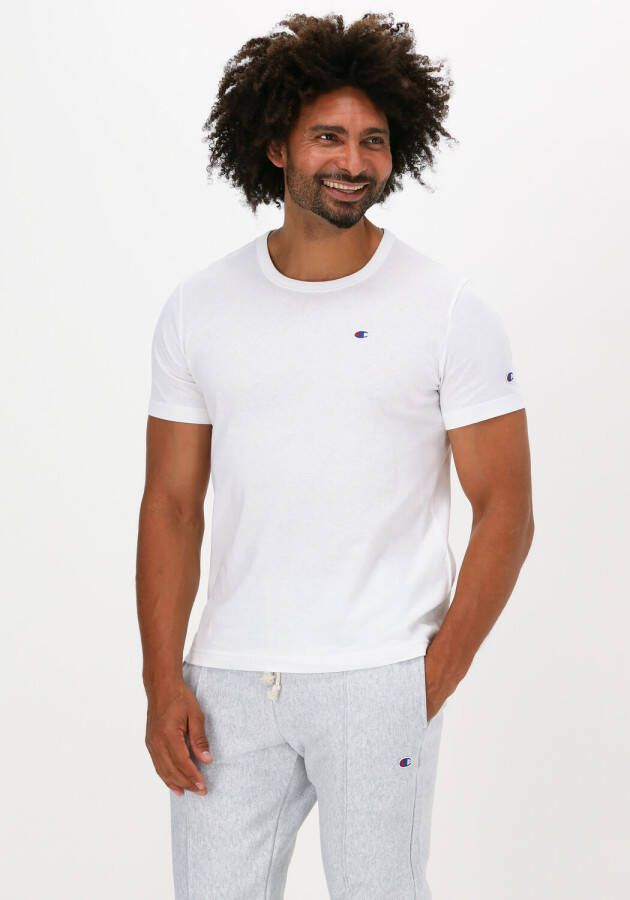 Champion Witte T-shirt Small C Logo T-shirt