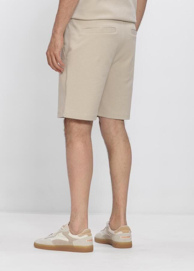 CHASIN' Stone.S Structure regular casual short beige met textuur - Foto 3