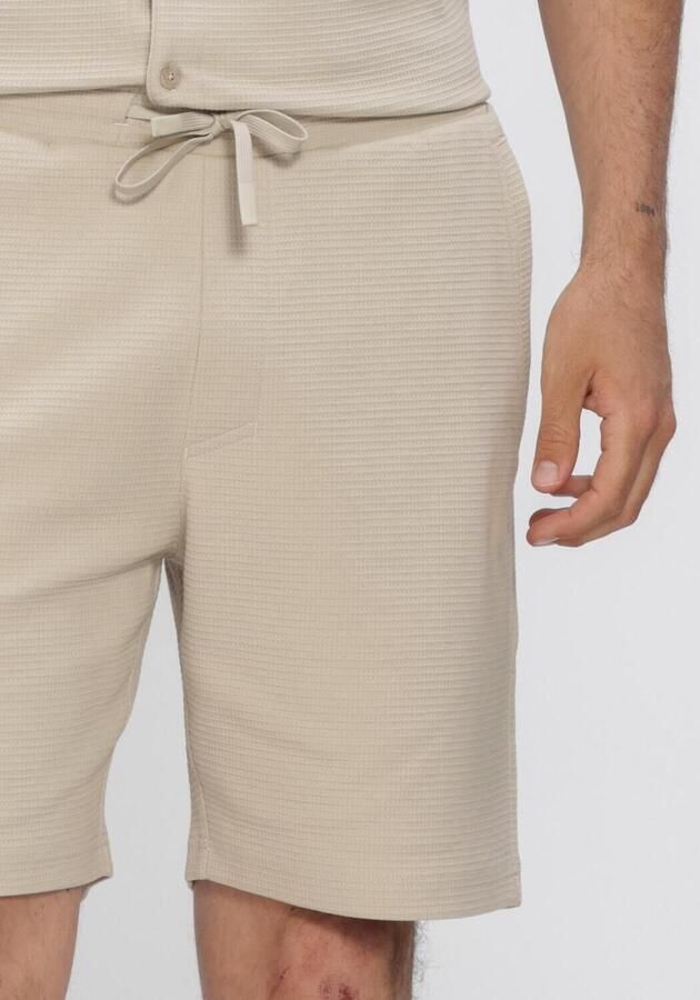 CHASIN' Stone.S Structure regular casual short beige met textuur - Foto 4