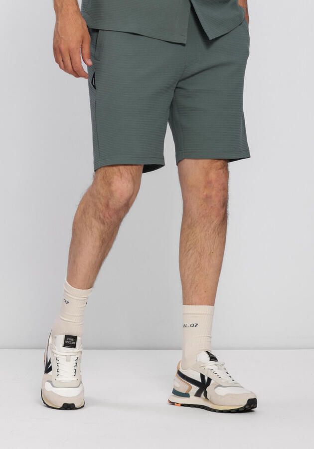 CHASIN' Stone.S Structure regular casual short groen met textuur
