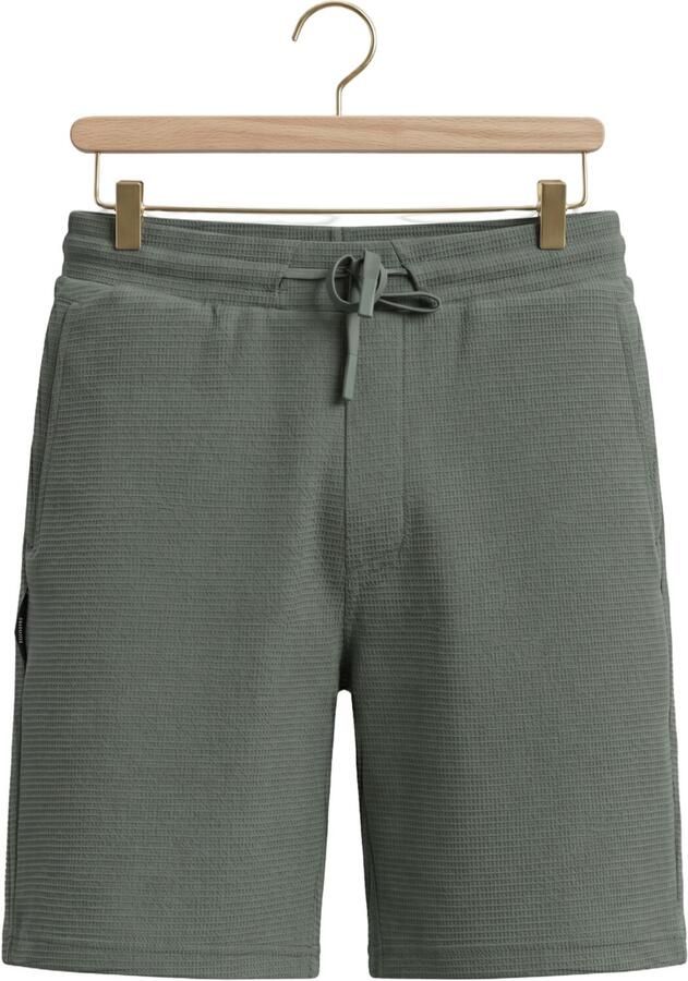 CHASIN' Stone.S Structure regular casual short groen met textuur - Foto 3