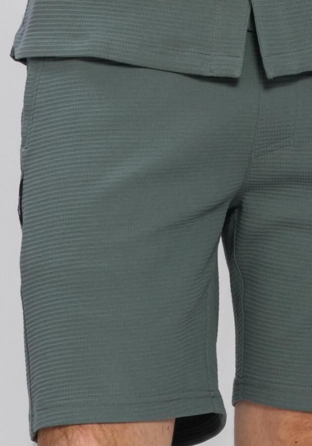 CHASIN' Stone.S Structure regular casual short groen met textuur - Foto 4