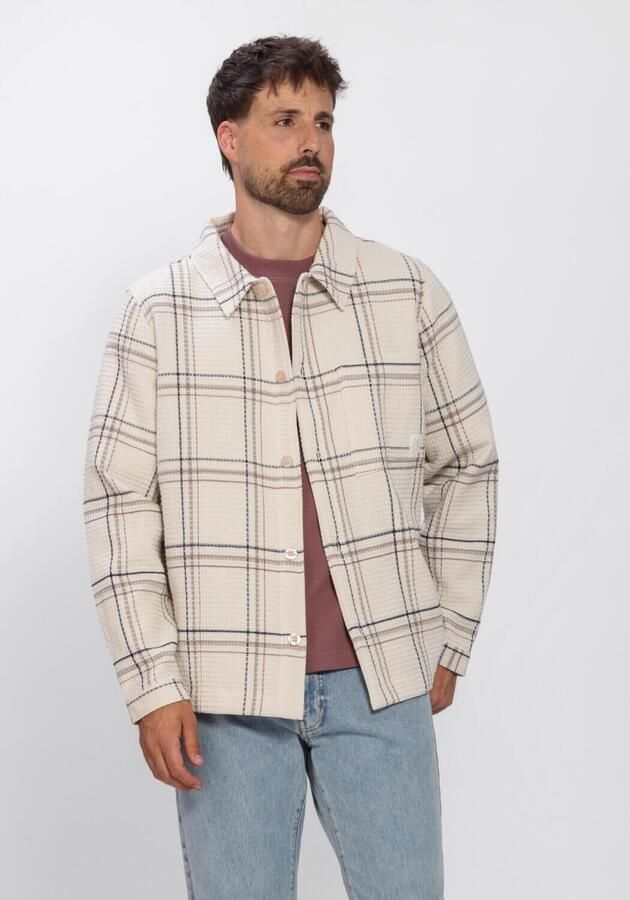CHASIN Heren Overhemden Jaxon Grid Creme