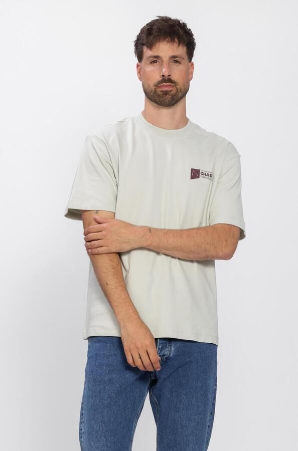 CHASIN Heren Polo's & T-shirts 52110080_ido Tee Lichtgrijs