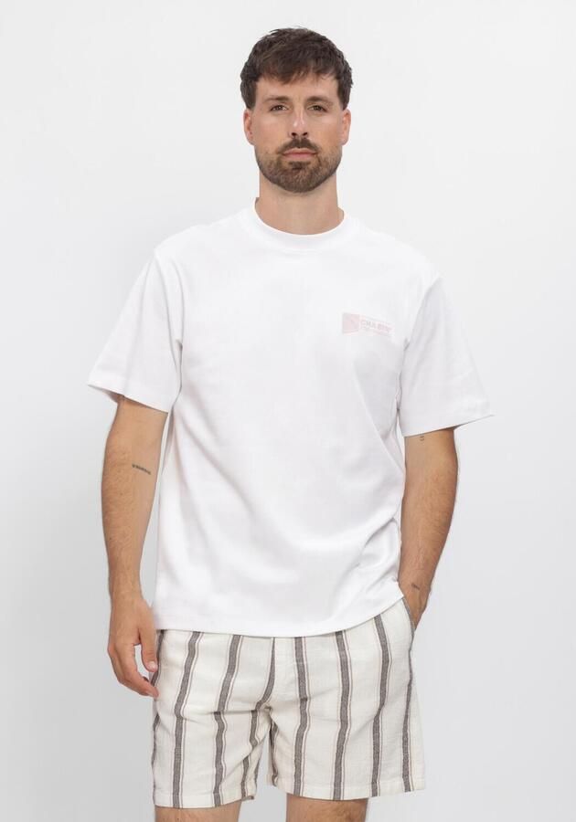 CHASIN Heren Polo's & T-shirts 52110080_ido Tee Wit - Foto 4
