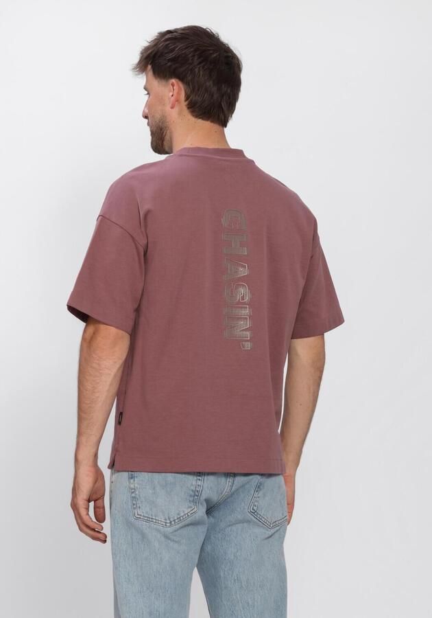 CHASIN' oversized T-shirt met backprint rose taupe