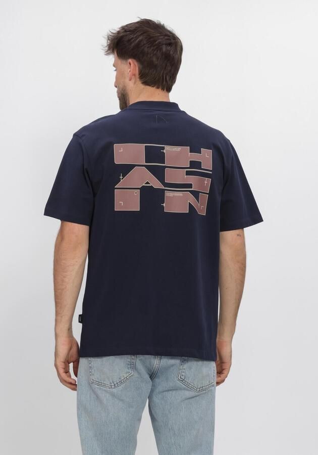 CHASIN' oversized T-shirt met backprint navy blazer