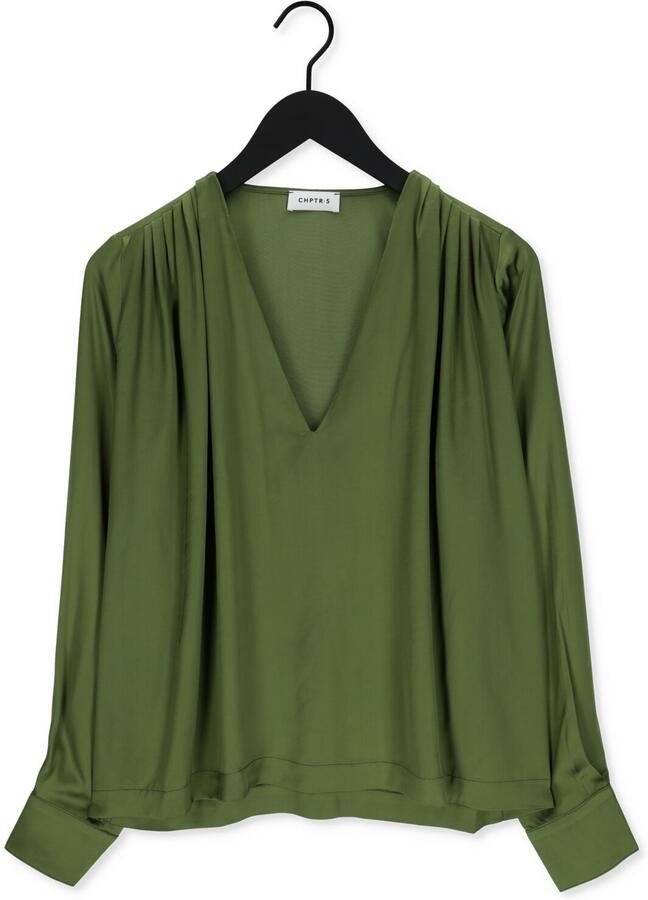CHPTR-S Dames Blouses Sparkle Top Groen - Foto 4