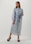 Circle of Trust maxi jurk Gwen met all over print en ceintuur lichtblauw wit - Thumbnail 1