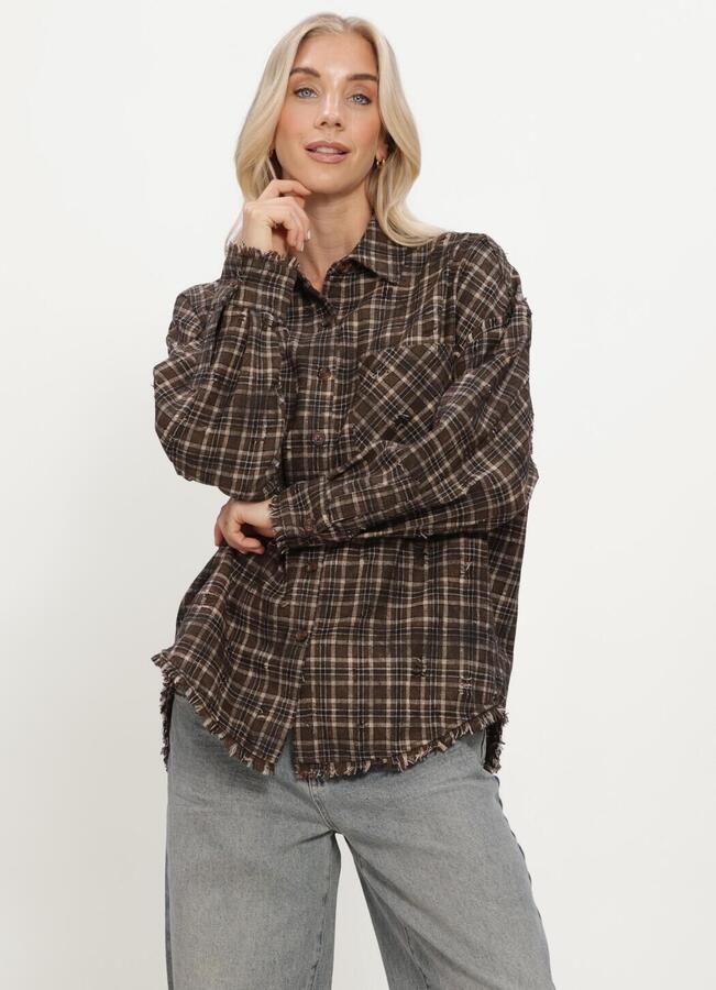 CIRCLE OF TRUST Dames Blouses Carly Blouse Bruin