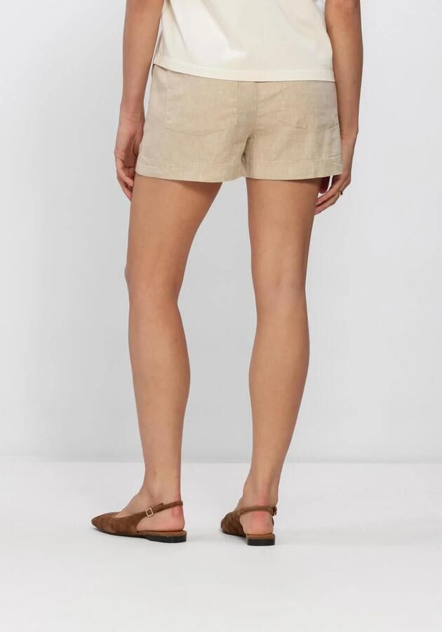 Circle of Trust regular waist casual short met linnen camel - Foto 3