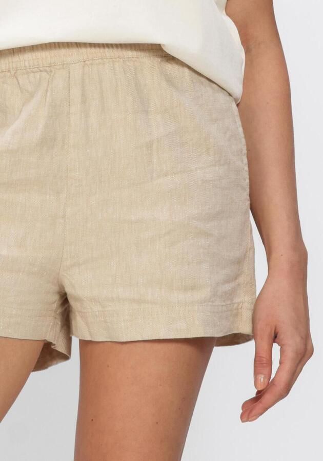 Circle of Trust regular waist casual short met linnen camel - Foto 4