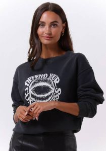 Circle of Trust sweater Peggy sweat met printopdruk zwart