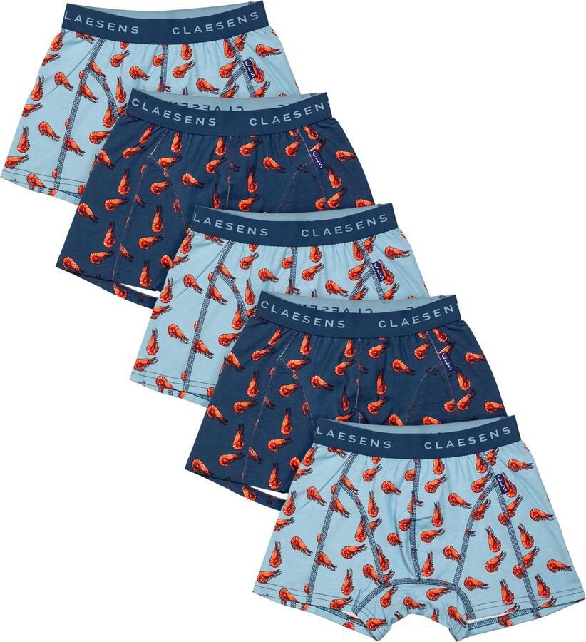 CLAESEN'S Jongens Ondergoed & Nachtkleding Boxer 5-pack Blauw