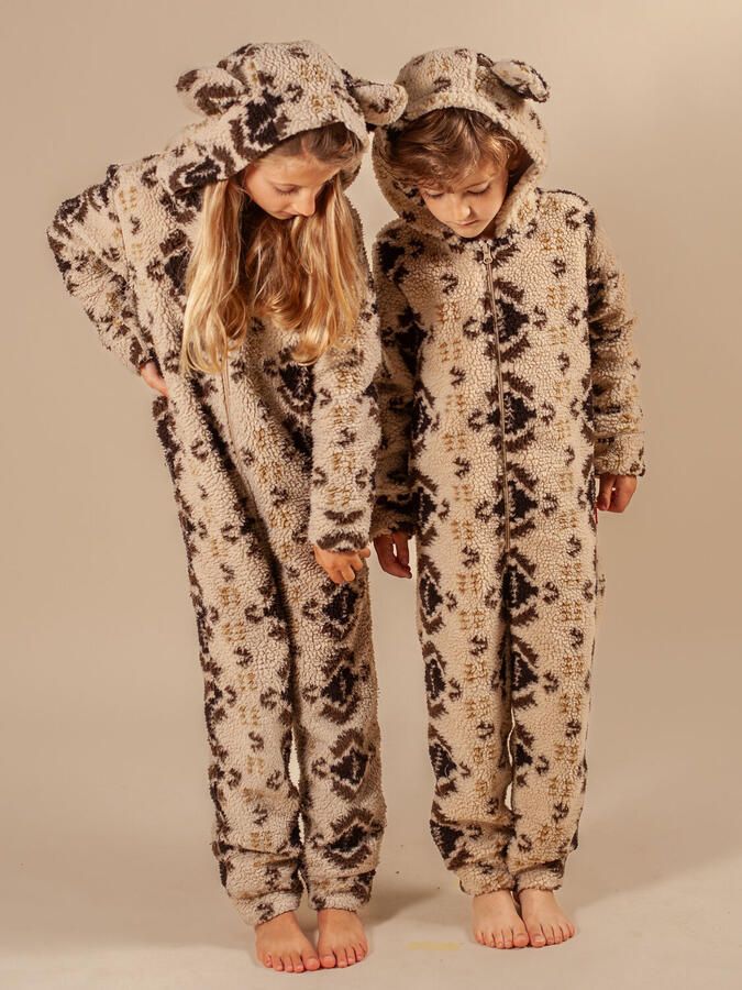CLAESEN'S Jongens Ondergoed & Nachtkleding Teddy Onesie Creme