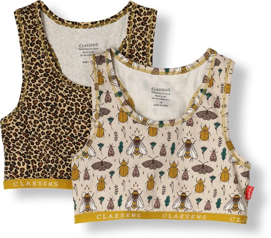 CLAESEN'S Meisjes Nachtkleding Crop Top 2-pack Multi - Foto 3
