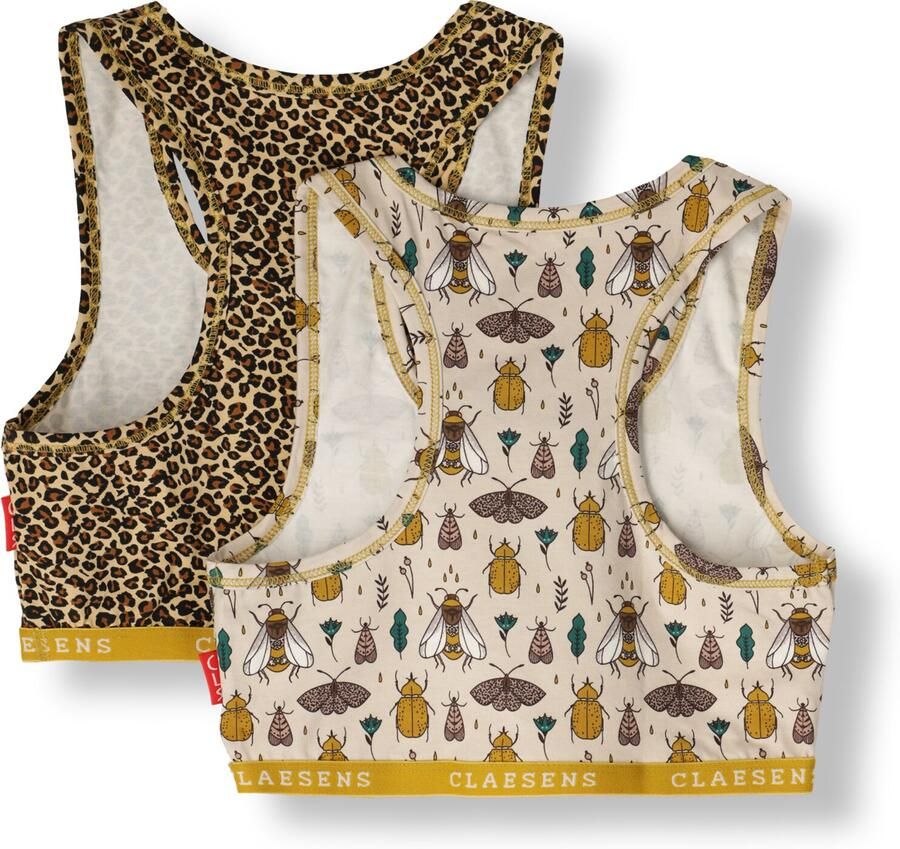 CLAESEN'S Meisjes Nachtkleding Crop Top 2-pack Multi