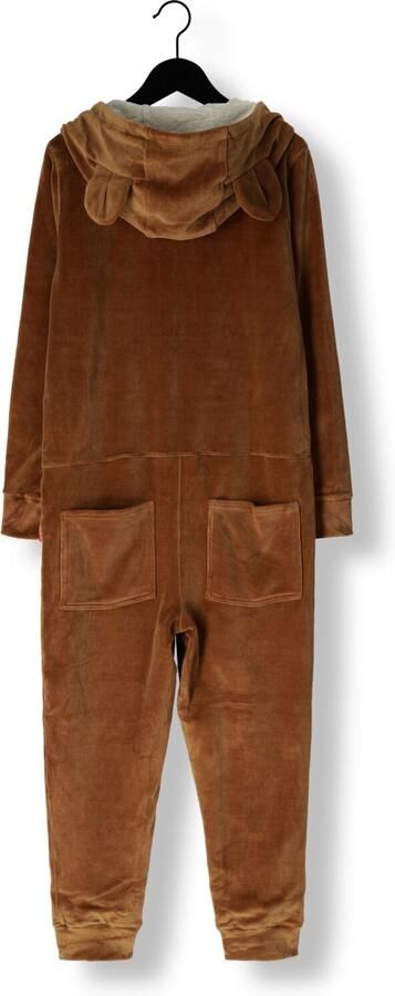 CLAESEN'S Meisjes Nachtkleding Velvet Onesie Bruin - Foto 2