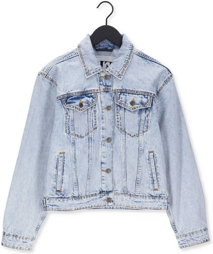 Colourful rebel Blauwe Spijkerjas Mollie Le Rebelle Studs Denim Jacket