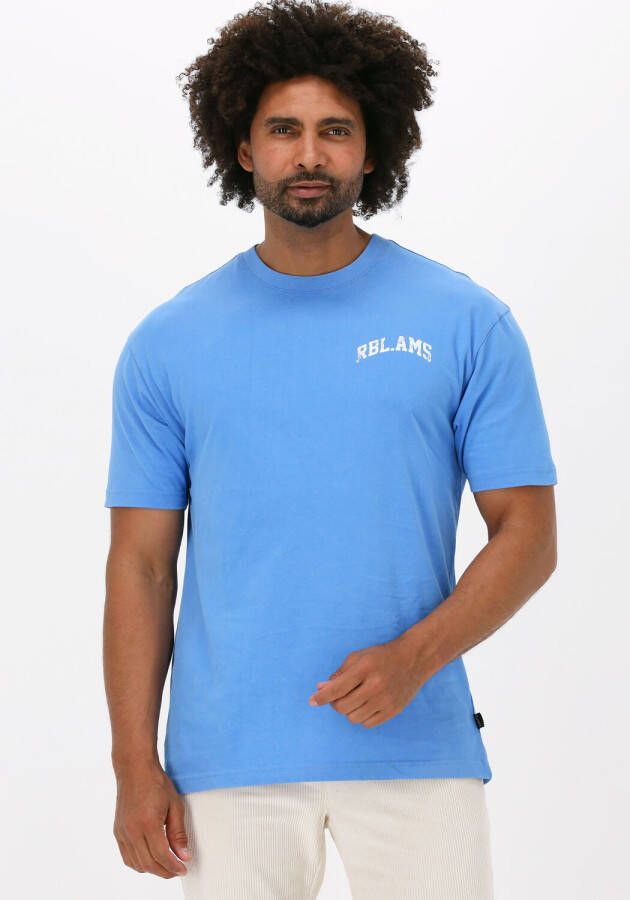 COLOURFUL REBEL Heren Polo's & T-shirts Rbl Ams Small Chest Washed Tee Blauw