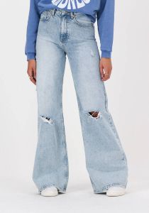 Colourful rebel Blauwe Wide Jeans Gaia Destroyed High Rise Jean