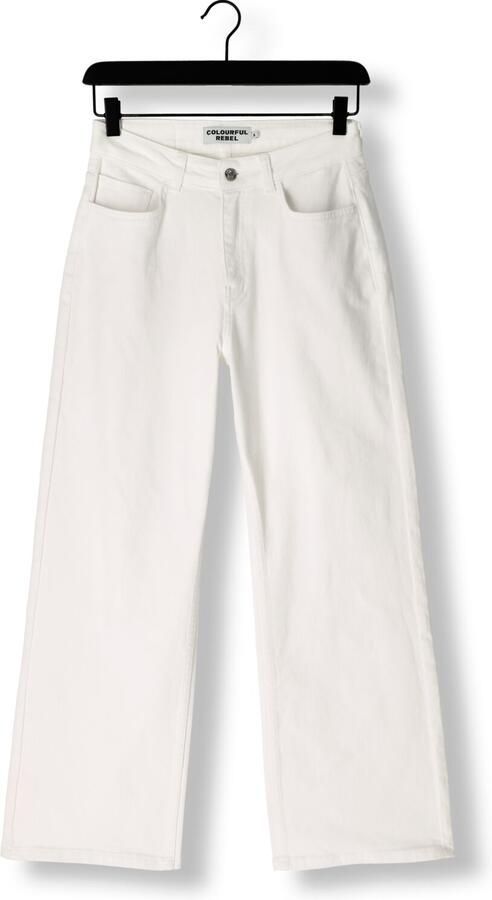 COLOURFUL REBEL Dames Broeken Gaias High Rise Wide Leg Denim Pants Wit - Foto 3