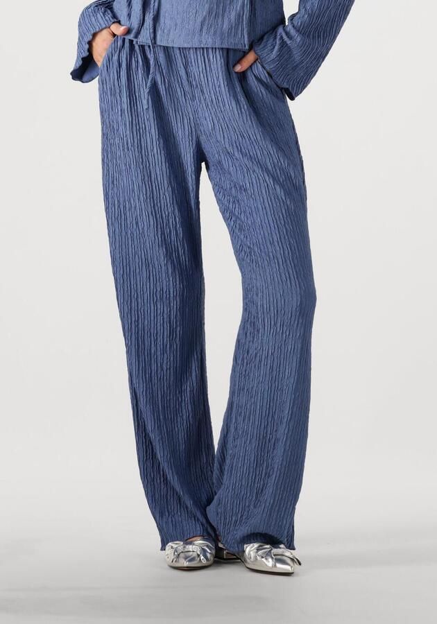 COLOURFUL REBEL Dames Broeken Melody Structure Straight Pants Blauw - Foto 4