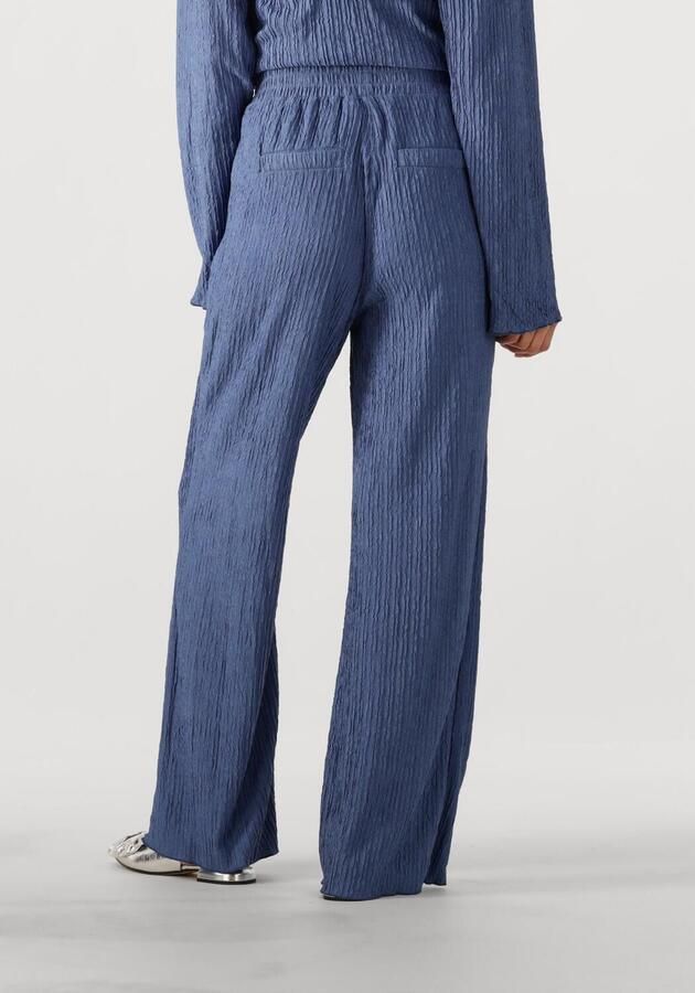 COLOURFUL REBEL Dames Broeken Melody Structure Straight Pants Blauw