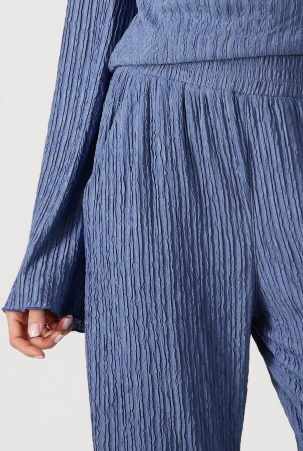 COLOURFUL REBEL Dames Broeken Melody Structure Straight Pants Blauw - Foto 2