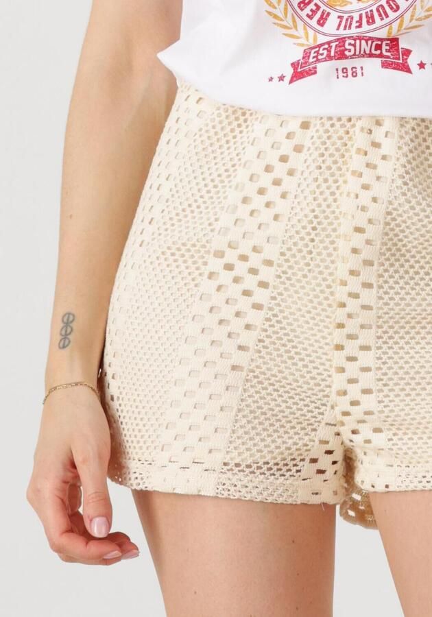 Colourful Rebel straight high waist casual short ecru crochet - Foto 3